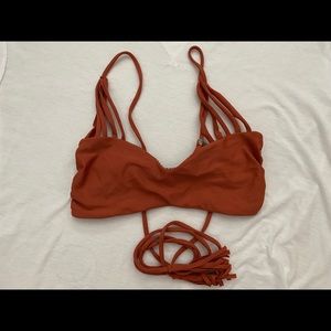 Acacia Swimwear Deep Orange Bikini Top